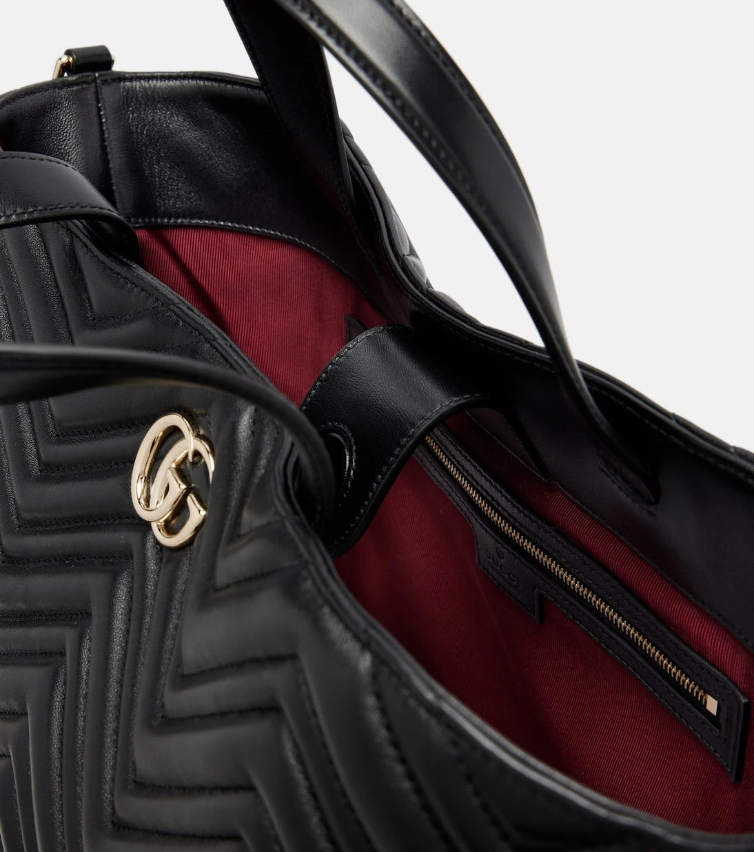 Gucci - حقيبة توتس جلدية صغيرة GG Marmont