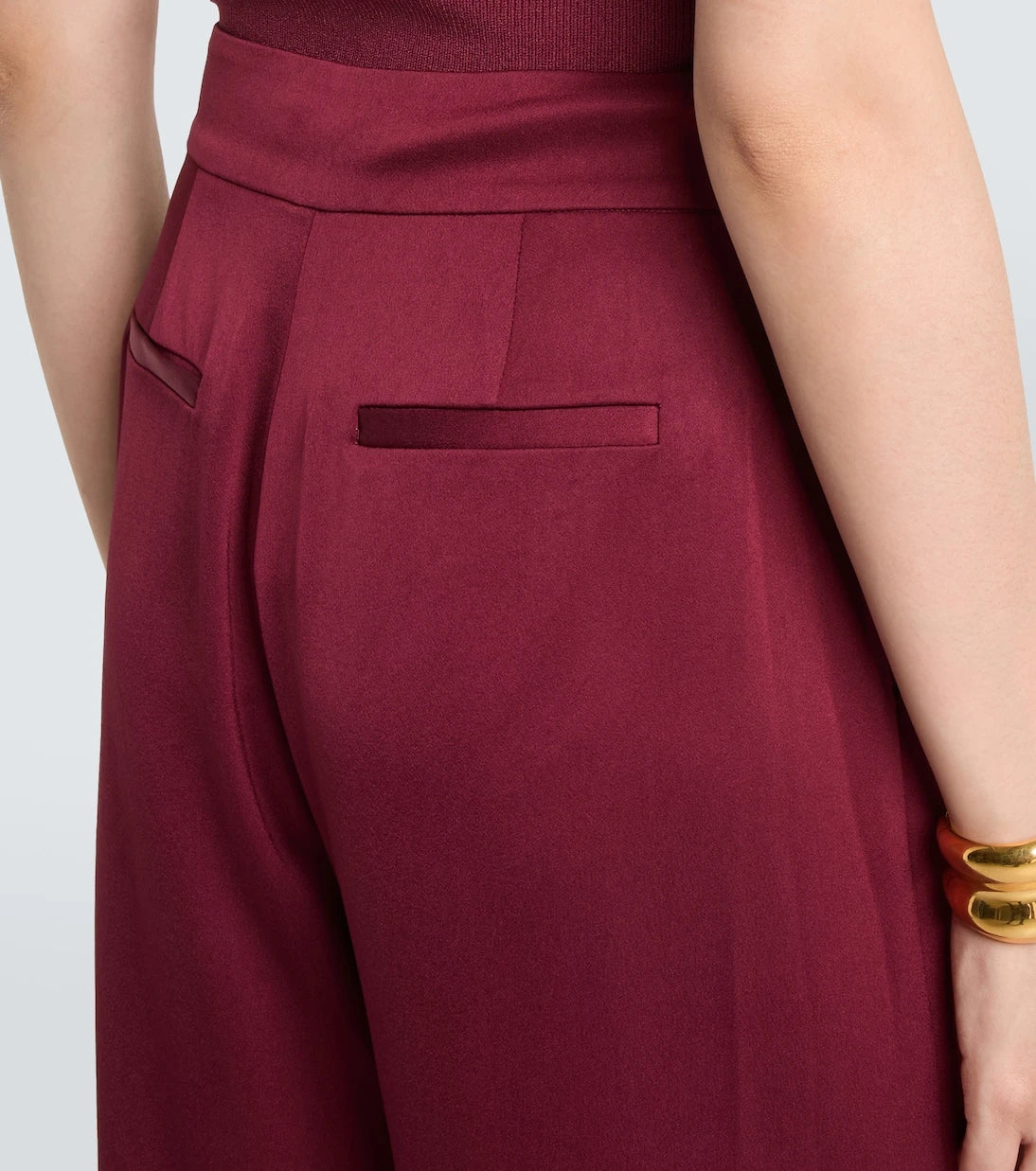 Simkhai - Kyra high-rise satin wide-leg pants