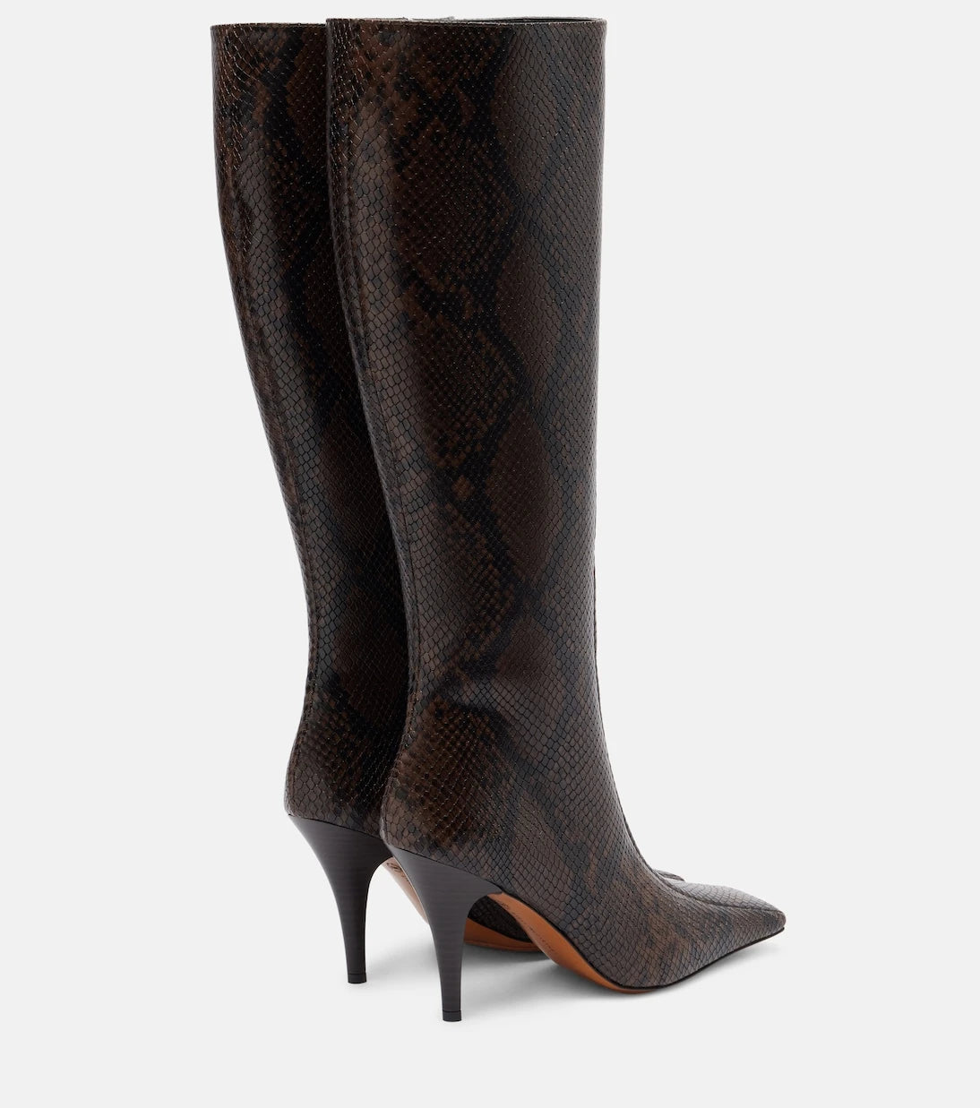 Stella McCartney - Eve snake-effect knee-high boots