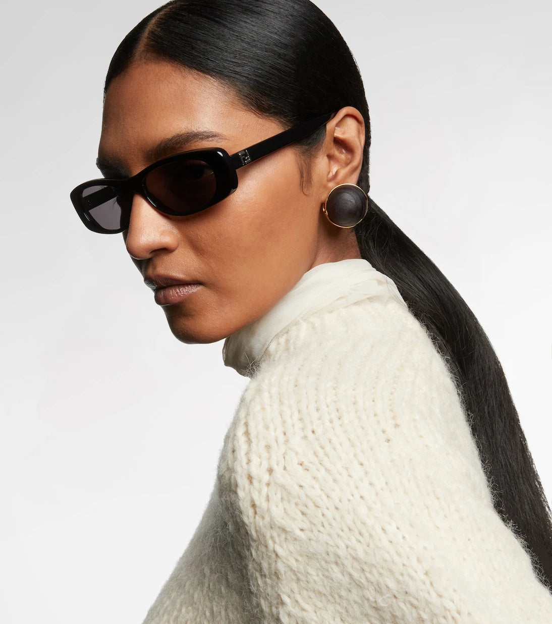 Fendi - FF Kare oval güneş gözlüğü