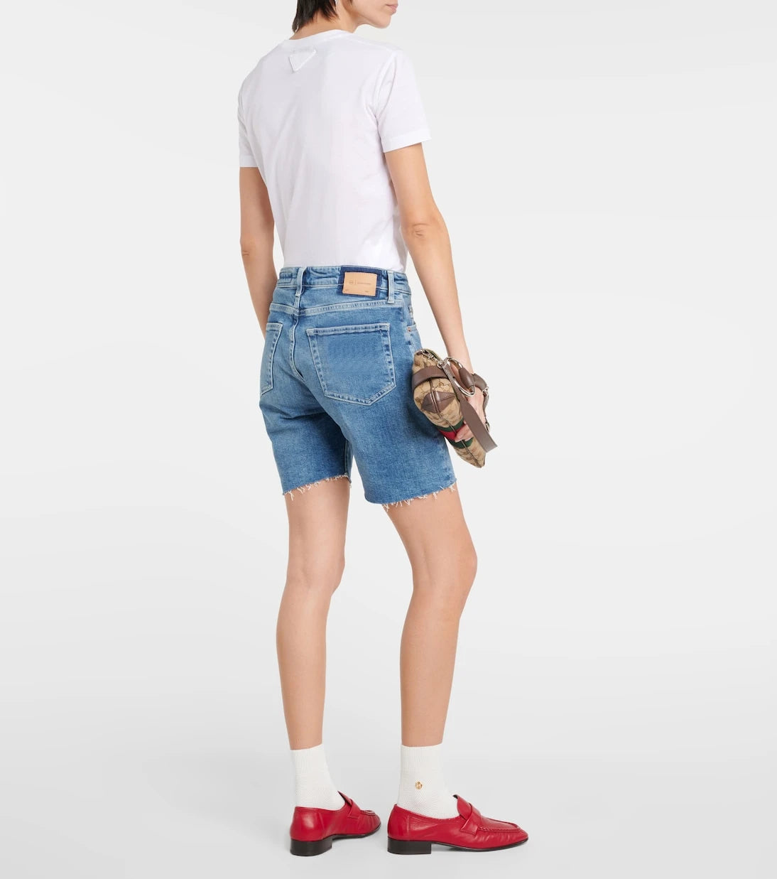 AG Jeans - High-rise denim shorts