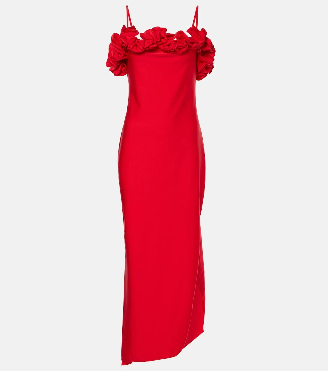 Coperni - Floral-appliqué jersey gown