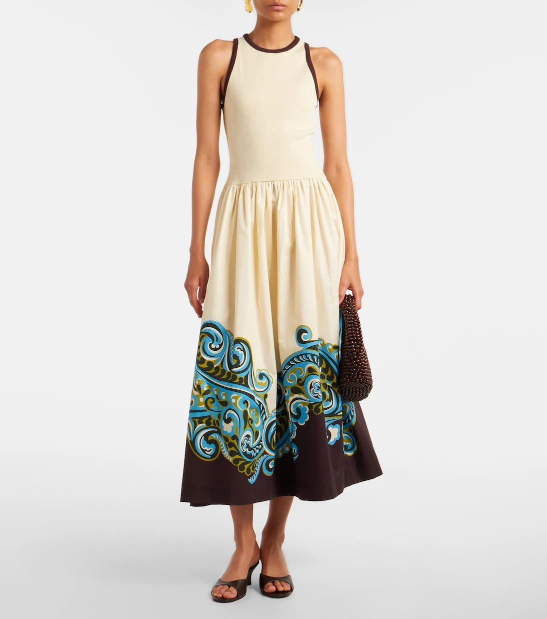 Alémais - Natalia printed cotton midi dress