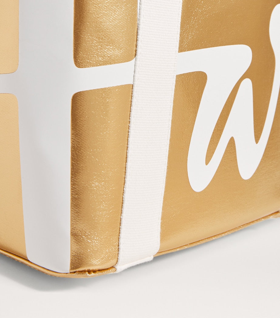 Harrods Gold Mini Cotton Logo Tote Bag