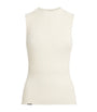 Aeron Beige Sleeveless Rib-Knit June Top