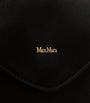 Max Mara Black Satin Envelope Clutch Bag
