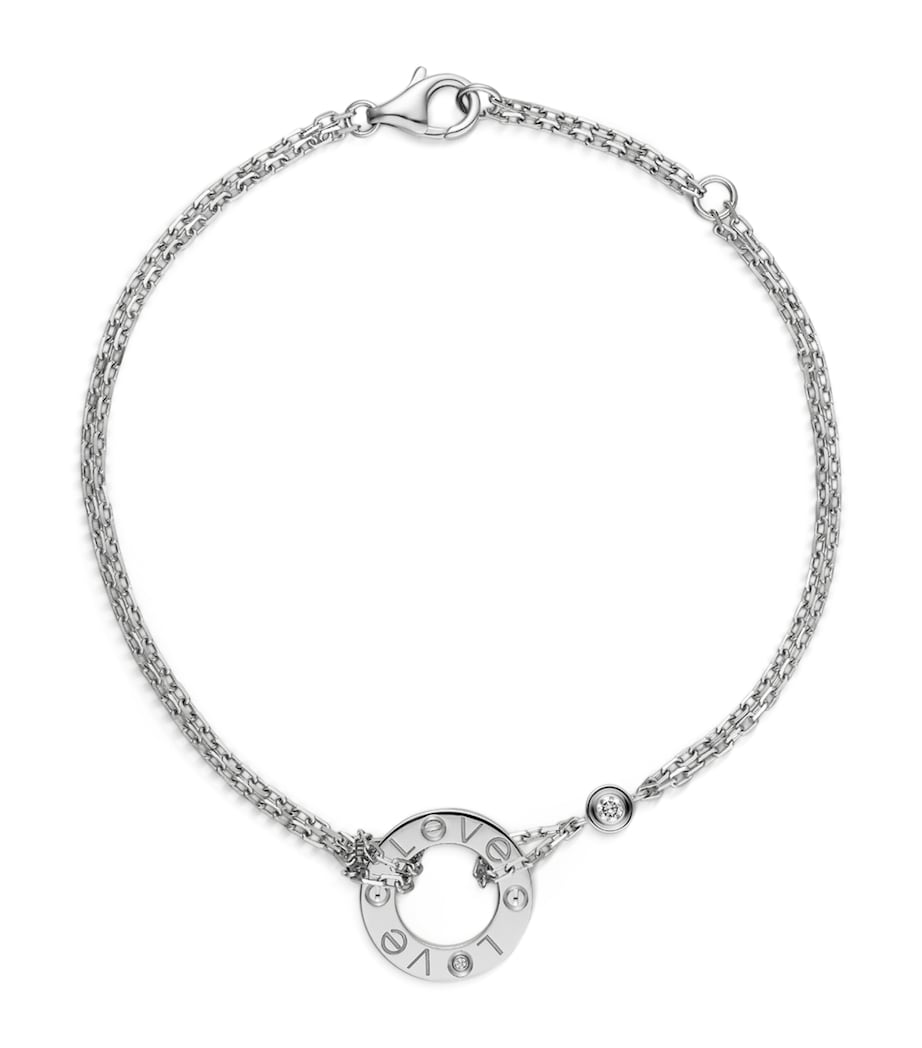 Cartier White Gold and Diamond LOVE Chain Bracelet