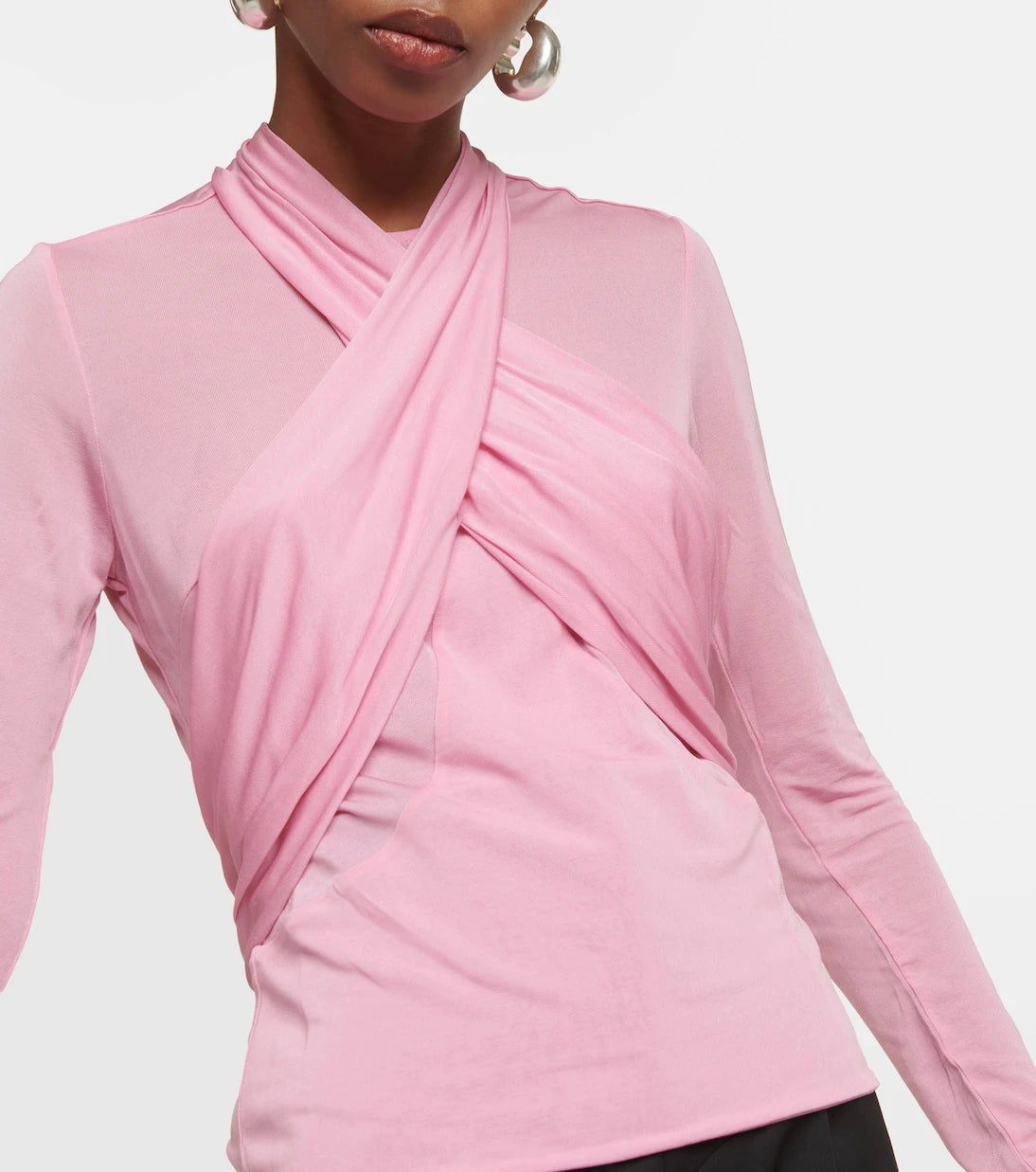 Isabel Marant - Resly draped semi-sheer jersey top