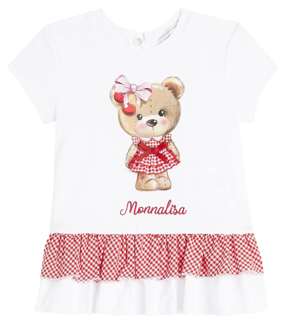 Monnalisa - Baby ruffled printed cotton T-shirt
