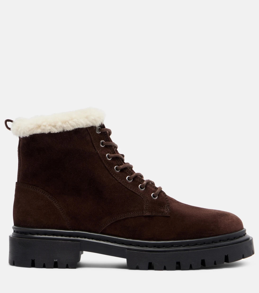 Staud - Henry shearling-lined suede combat boots