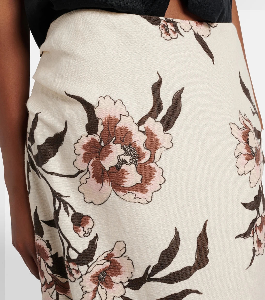 SIR - Floral linen maxi skirt