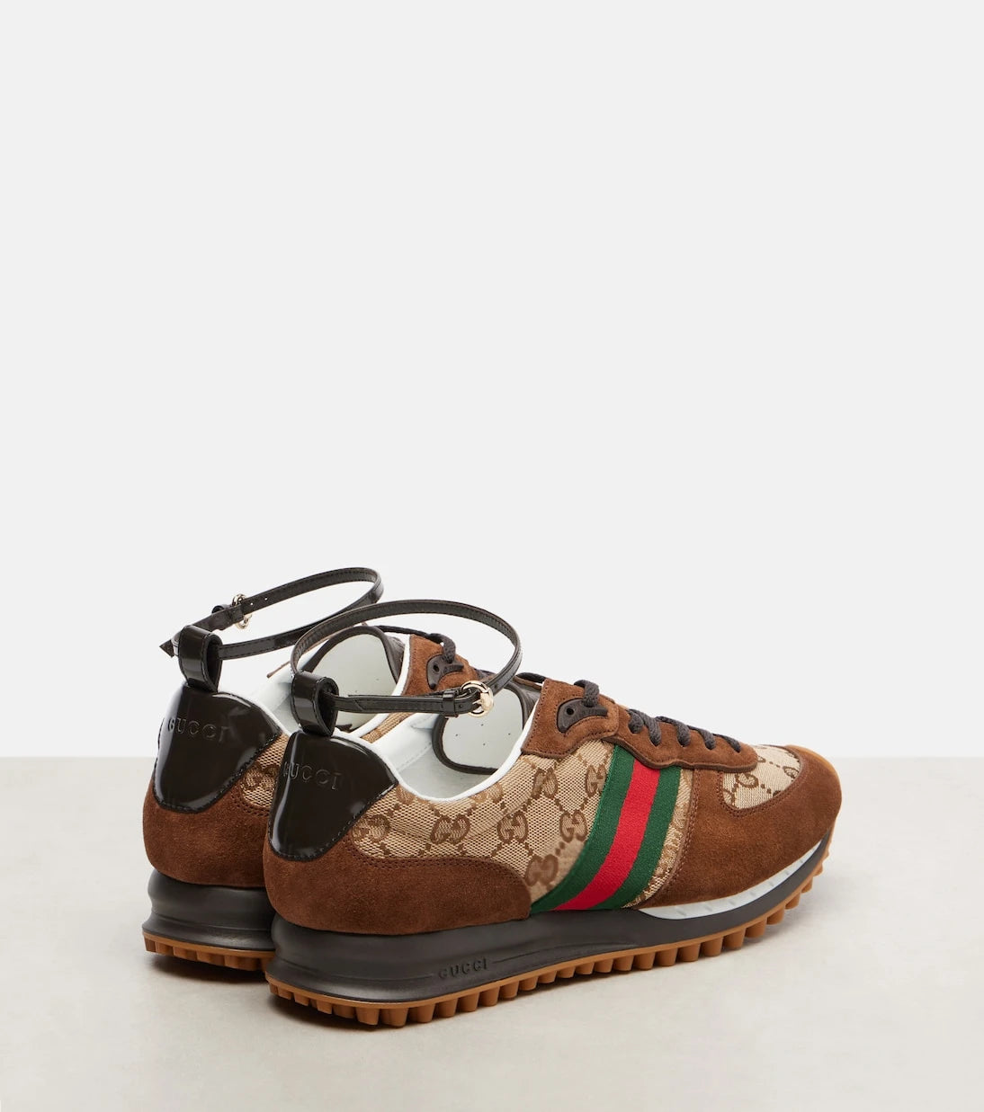 Gucci - Re-Motion suede-trimmed sneakers