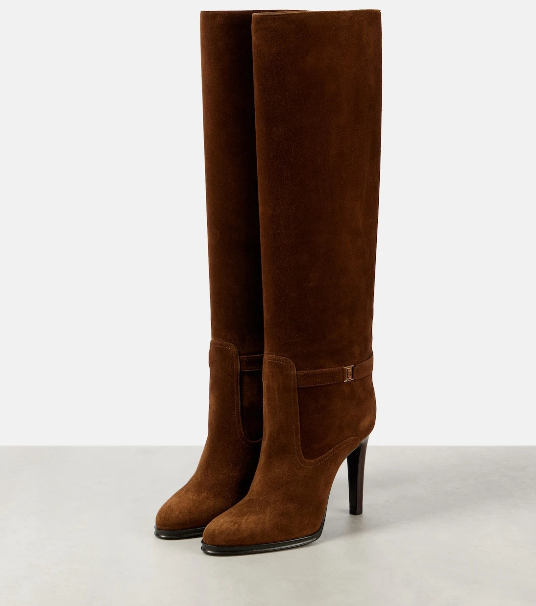 Saint Laurent - Diane 100 suede knee-high boots