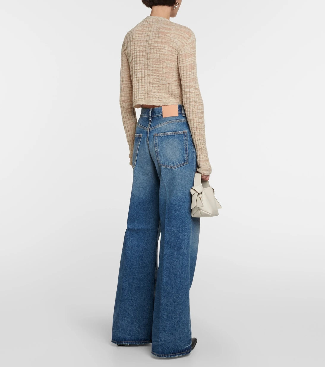 Acne Studios - جينز بخصر عالٍ وقصة أرجل واسعة 2022F