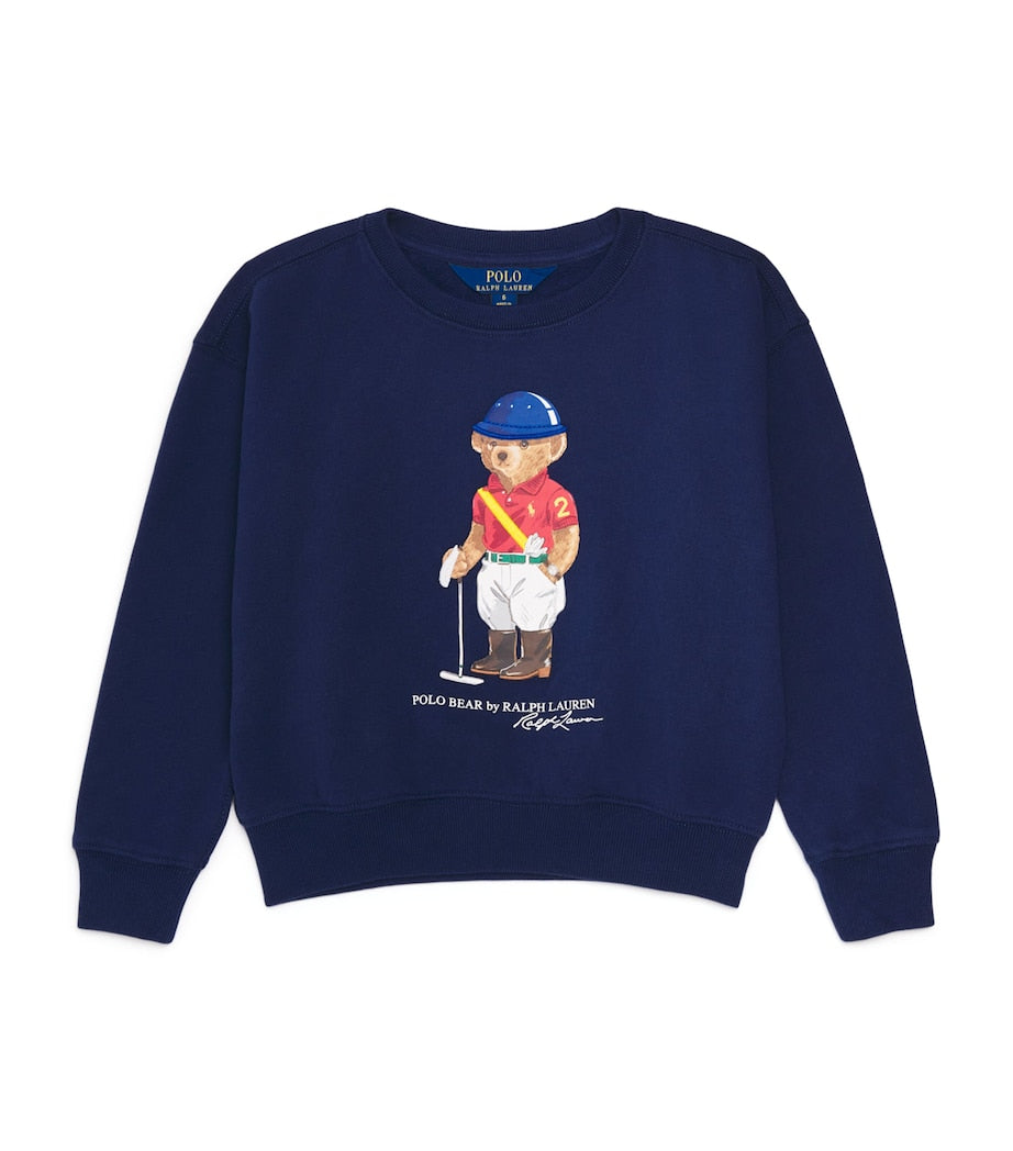 Ralph Lauren Kids Cotton Fleece Polo Bear Sweatshirt (7-14 Years)