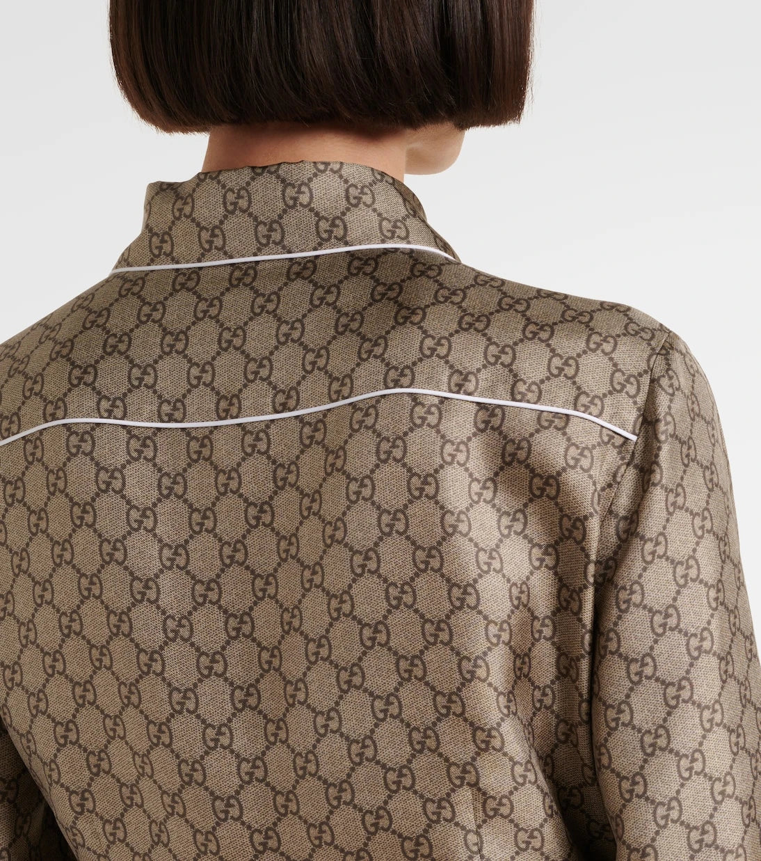 Gucci - GG silk twill shirt dress