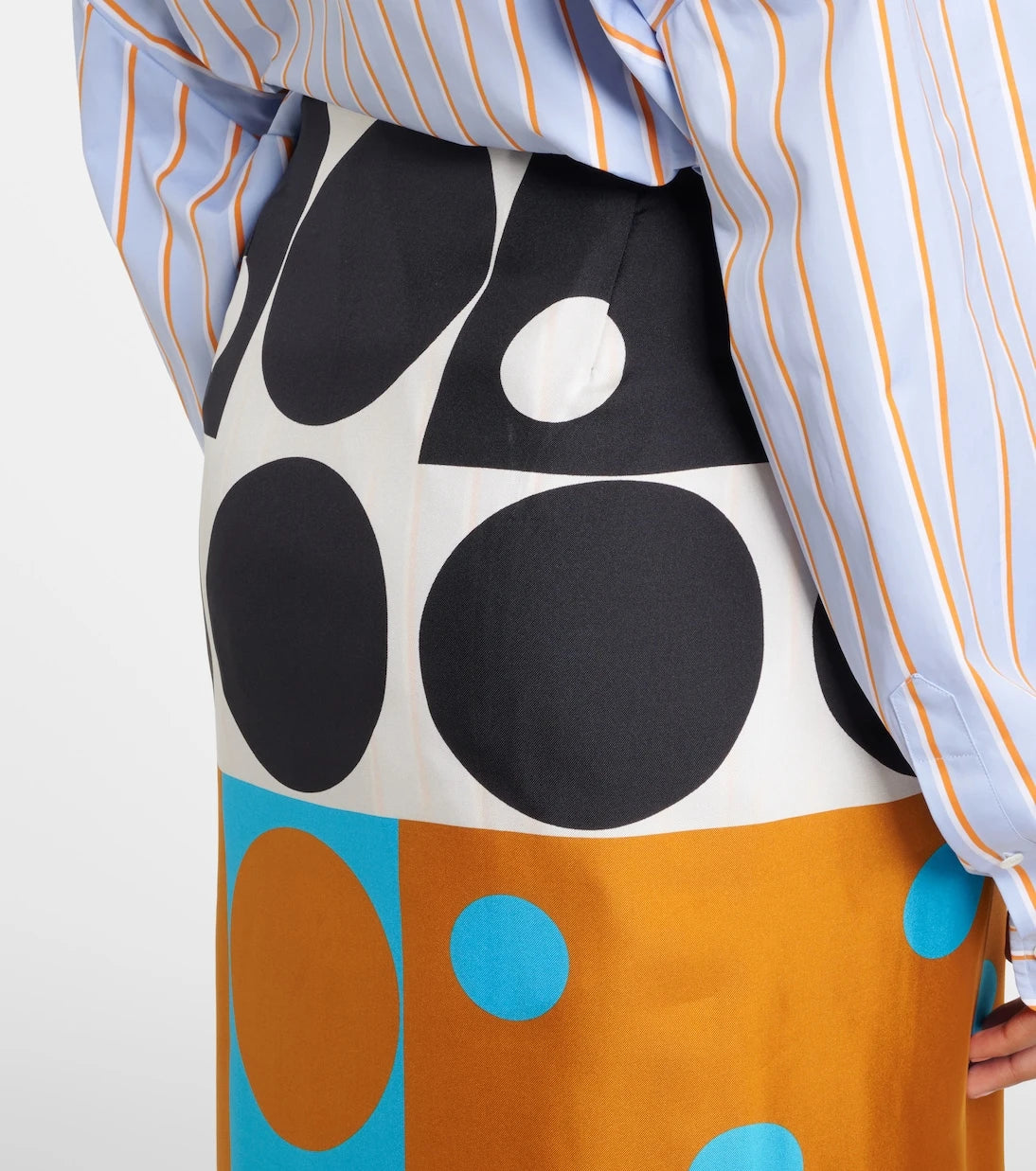 Dries Van Noten - Printed silk wrap skirt