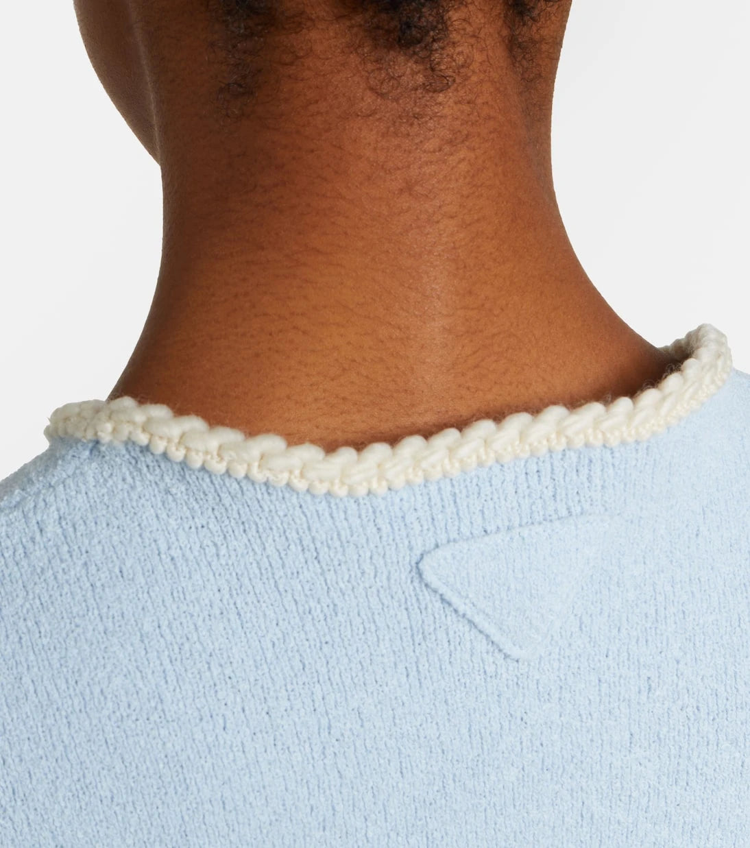 Prada - Embellished cotton-blend bouclé crop top