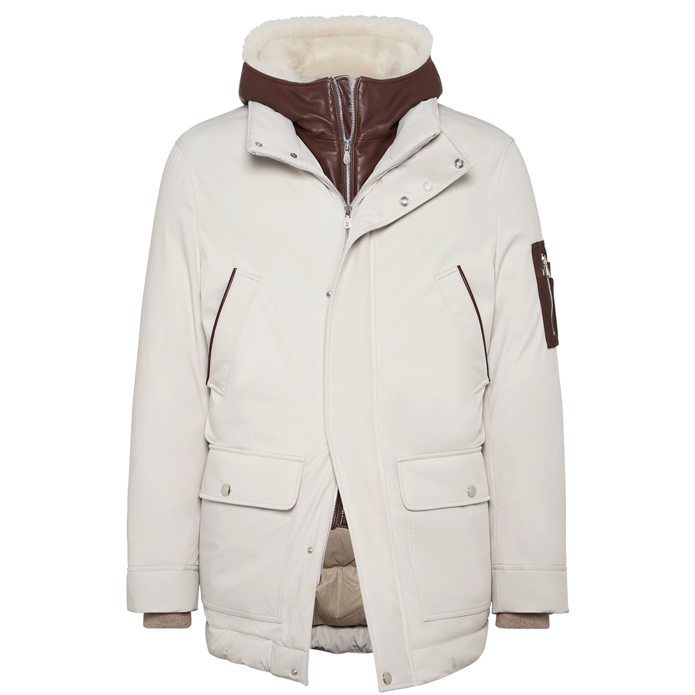 Brunello Cucinelli Blue Down-Filled Parka Jacket