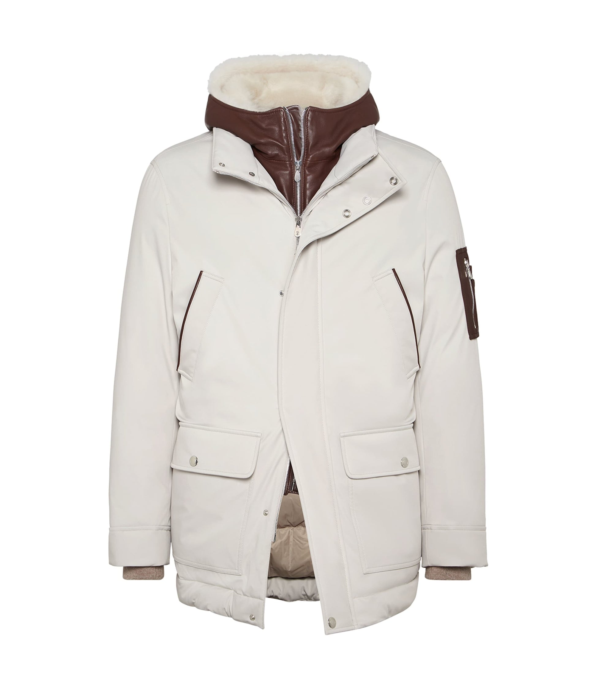 Brunello Cucinelli Blue Down-Filled Parka Jacket