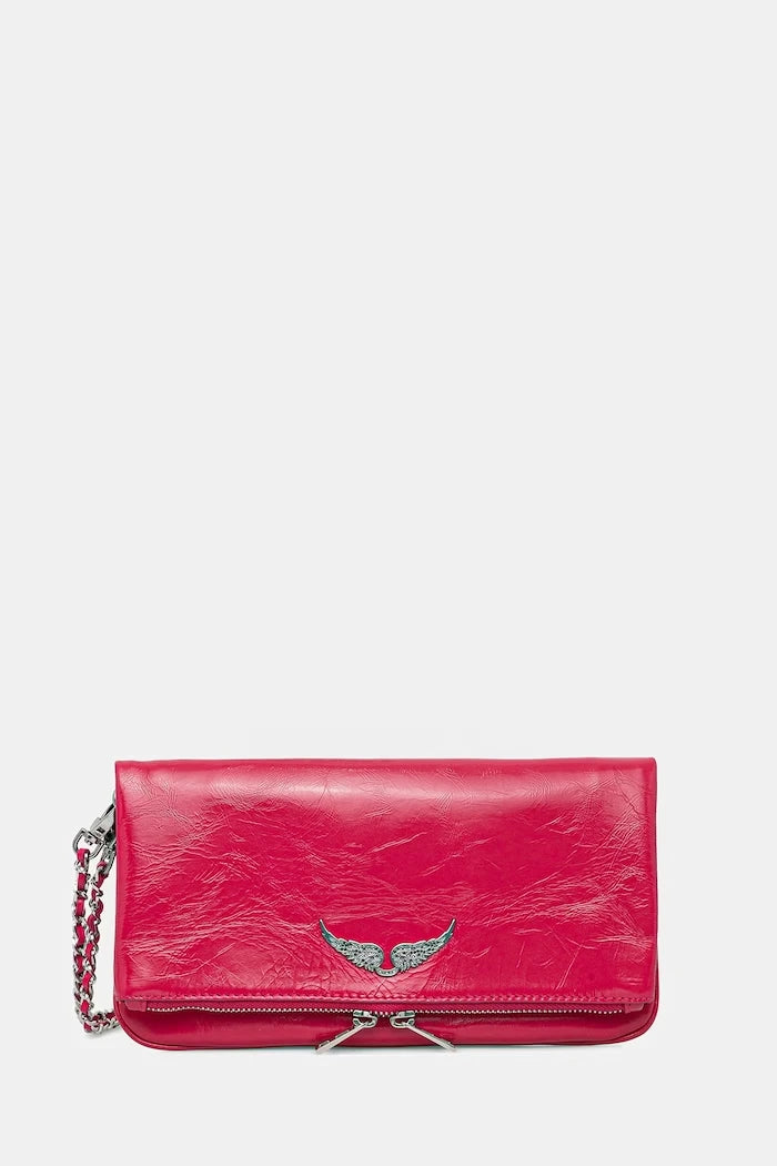 Кожена чанта ZADIG&VOLTAIRE ROCK VINTAGE PATENT