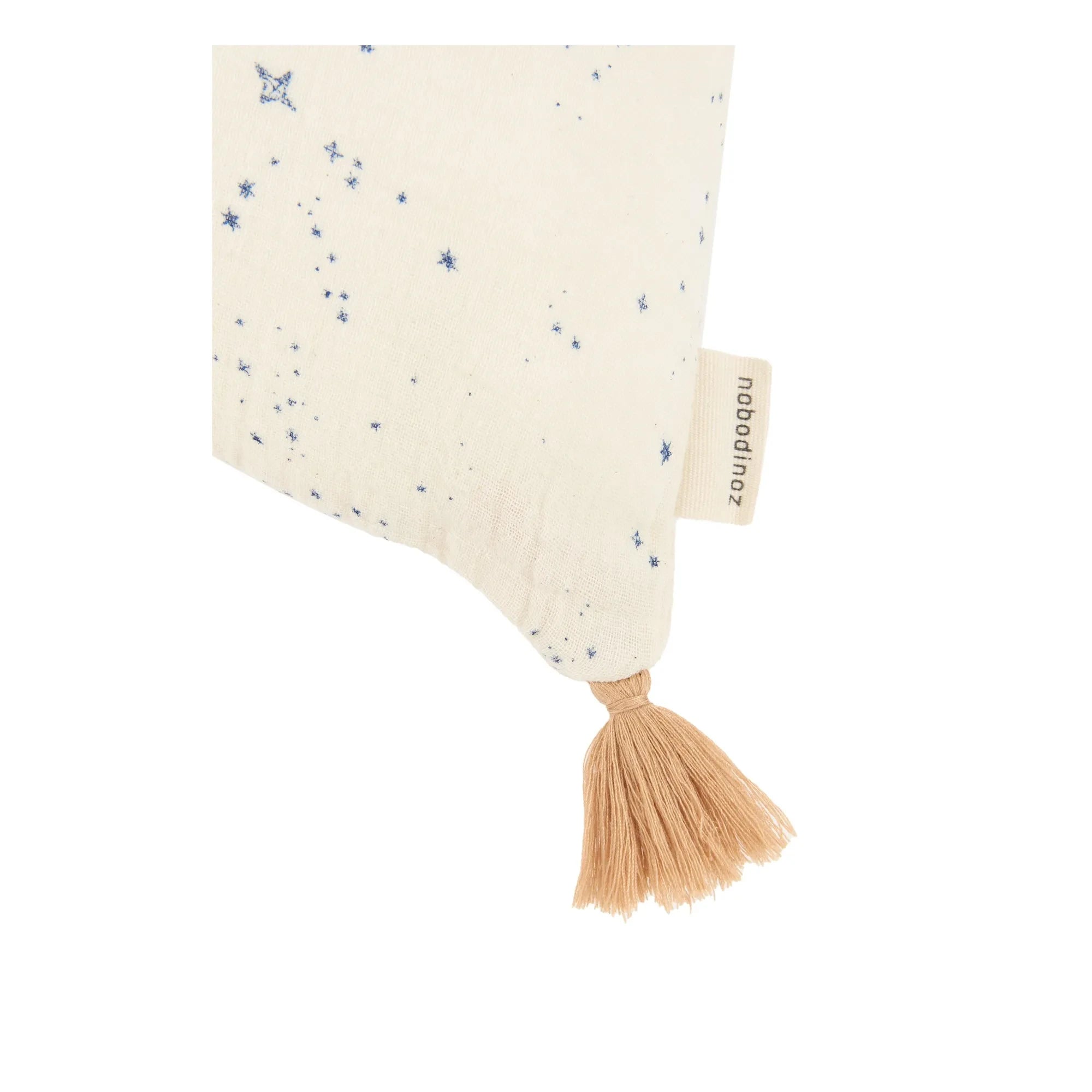 Nobodinoz - Wabi Sabi Milky Way tassel cushion  | Blue
