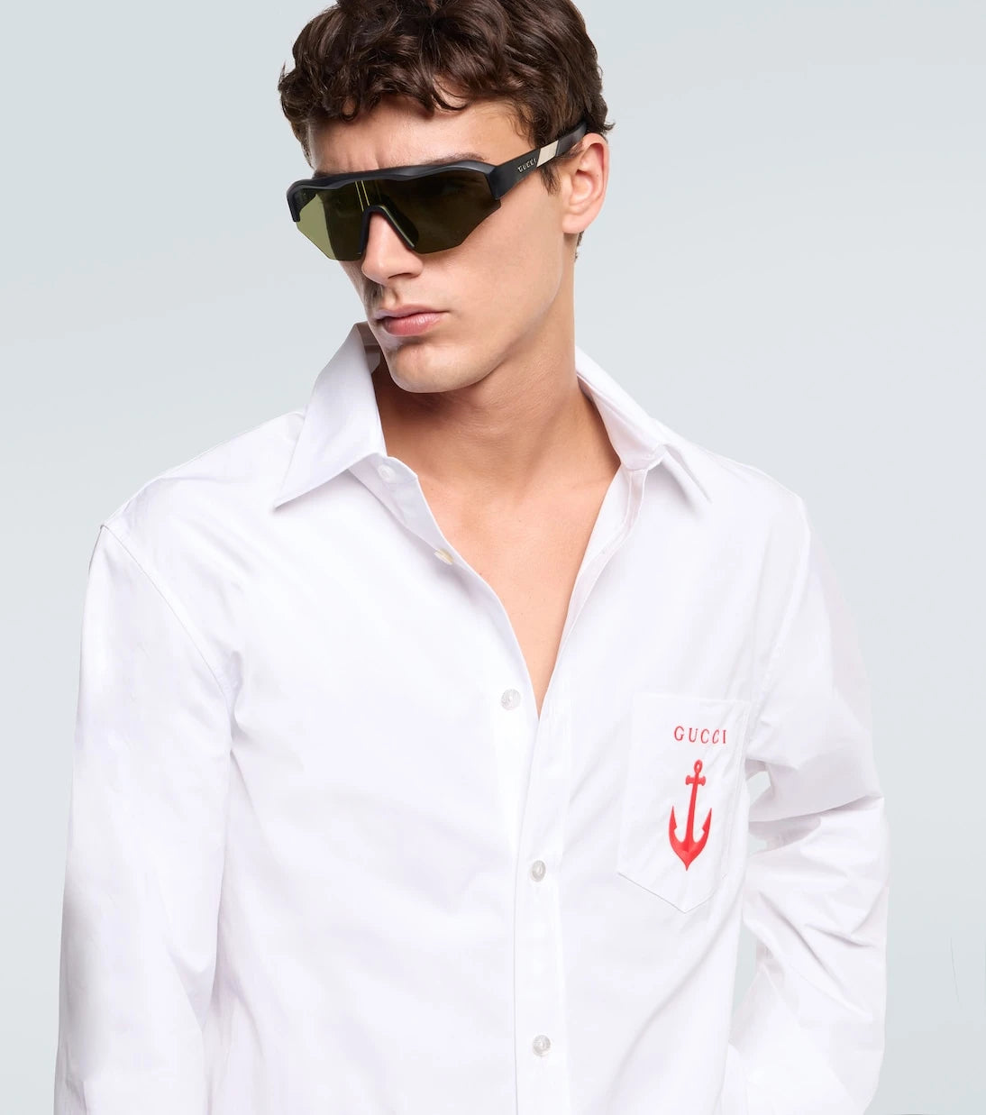 Gucci - Logo shield sunglasses