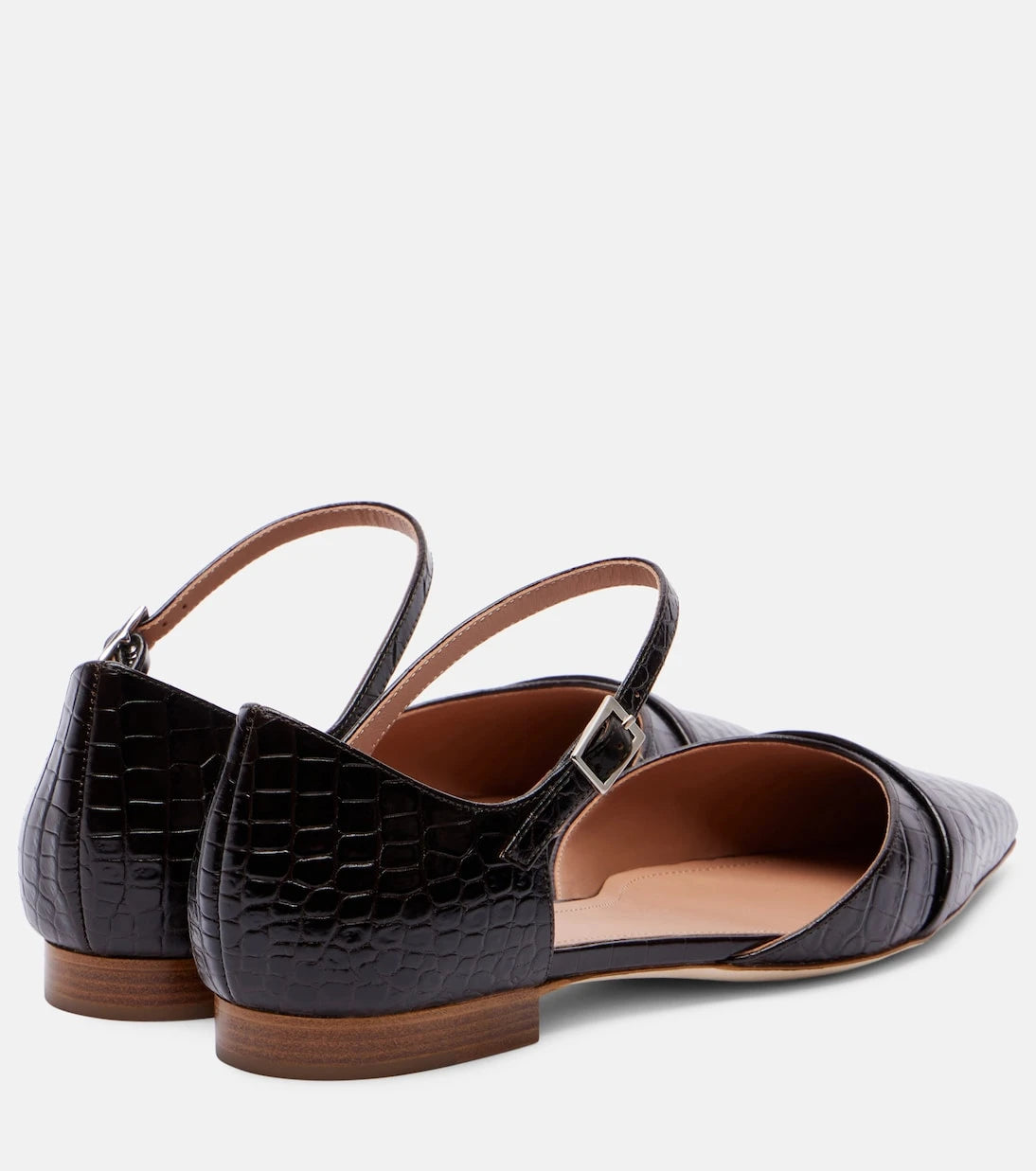 Malone Souliers - Ulla croc-effect leather flats
