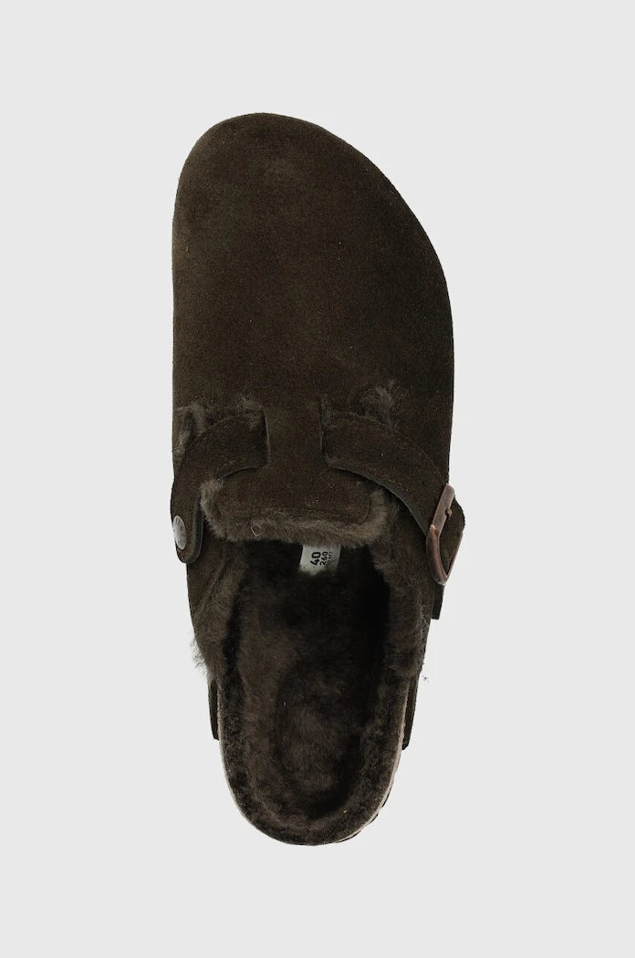 Велурени чехли Birkenstock Boston FUR