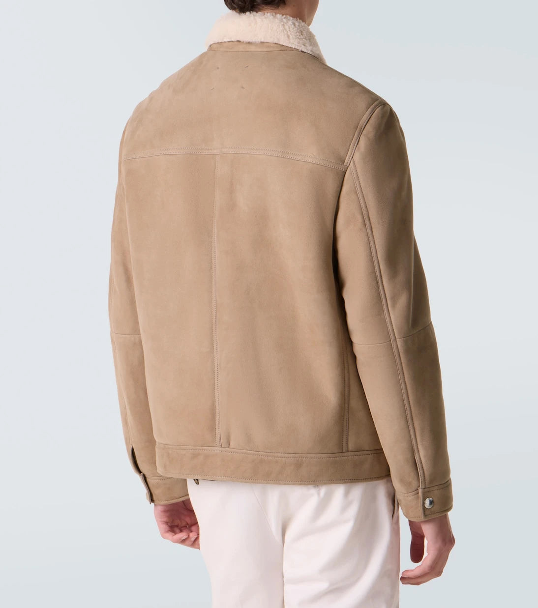 Brunello Cucinelli - Shearling-lined suede jacket