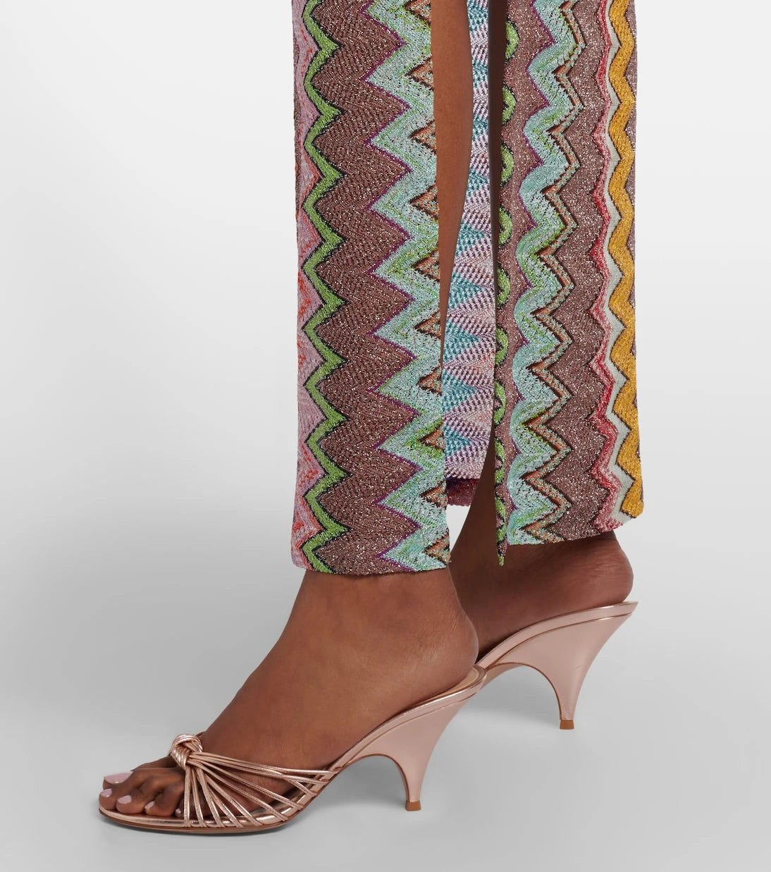 Missoni - فستان ماكسي لاميه بتصميم متعرج