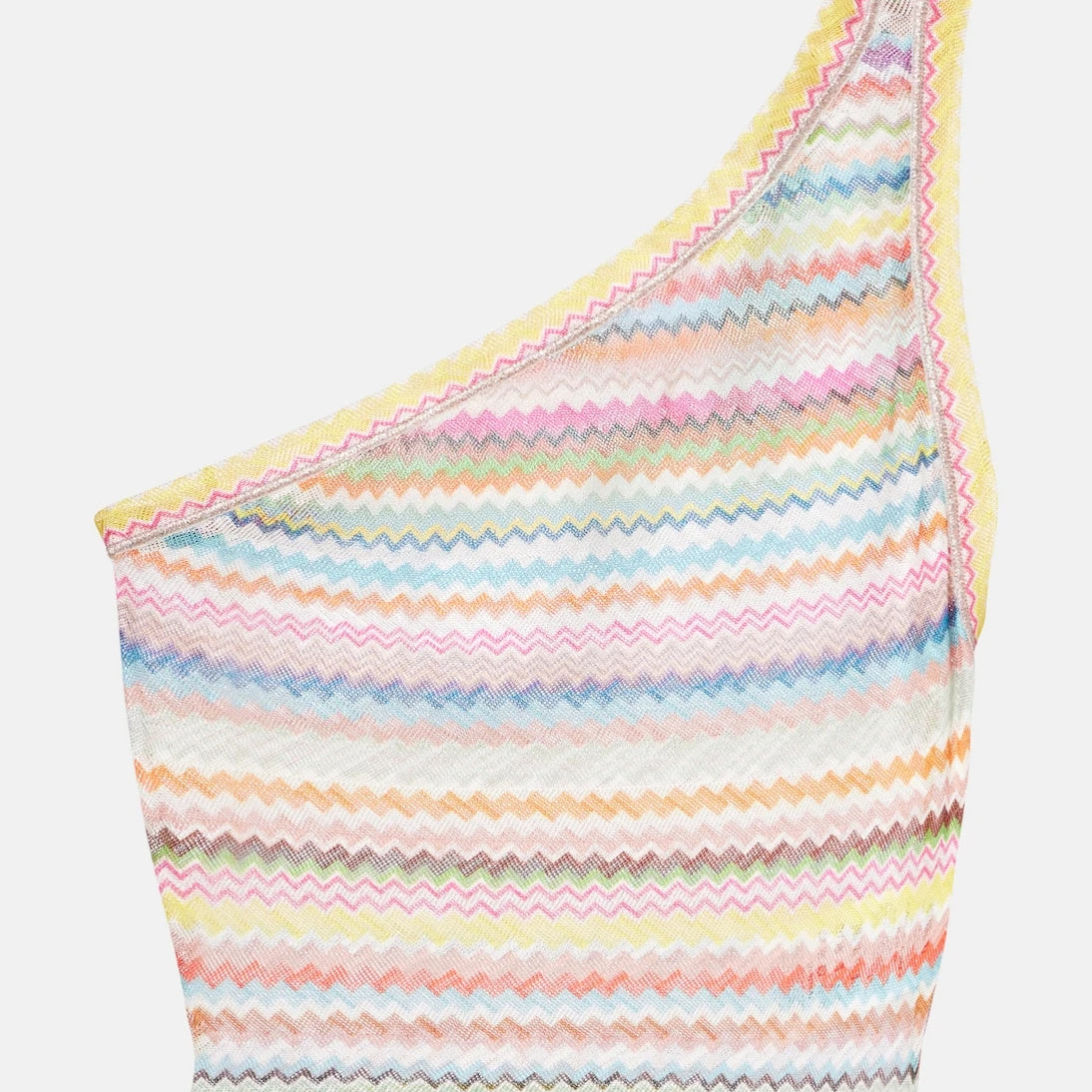Missoni - توب قصير بكتف واحد بنقشة متعرجة