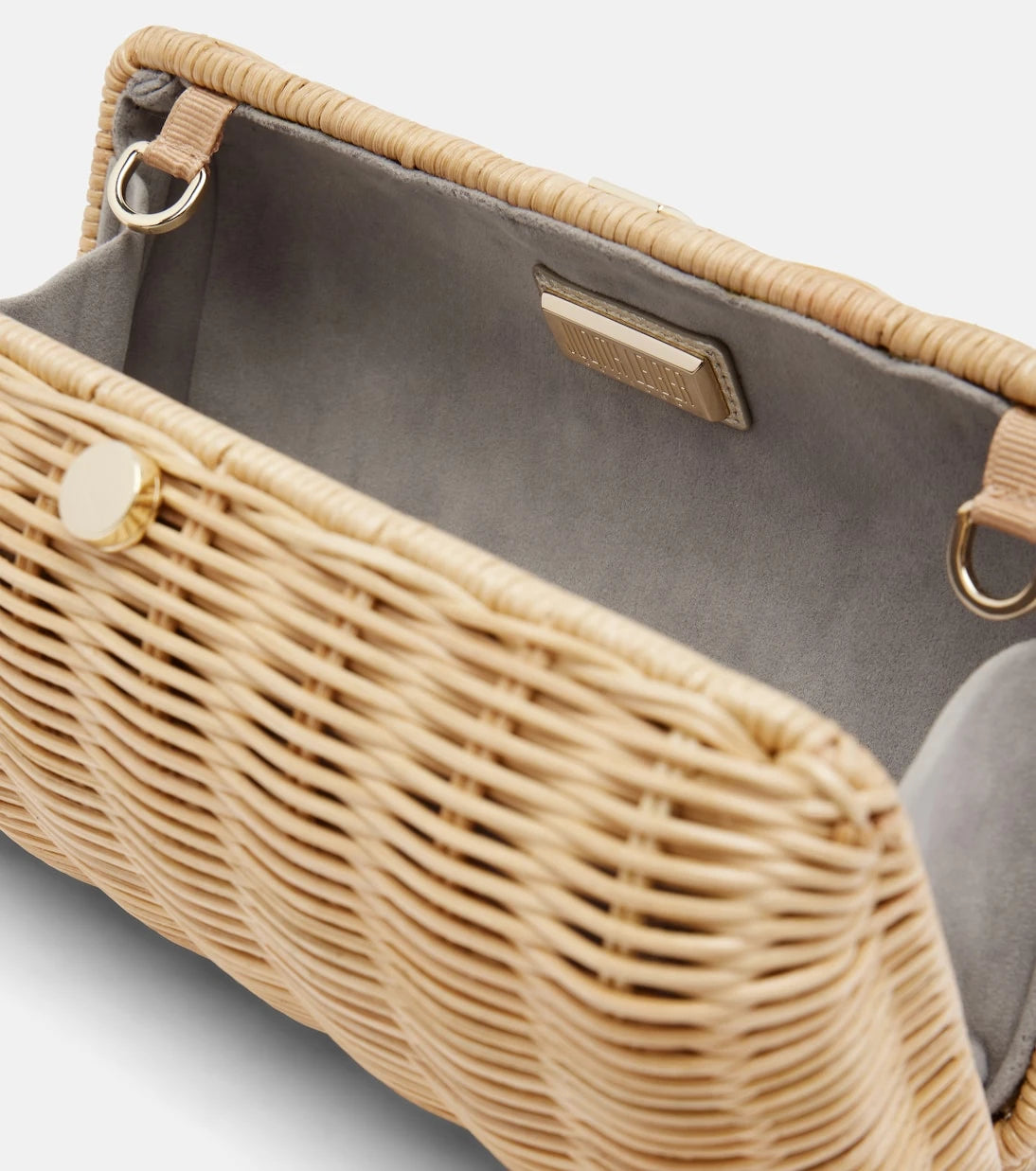 Judith Leiber Couture - Poppy embellished wicker clutch