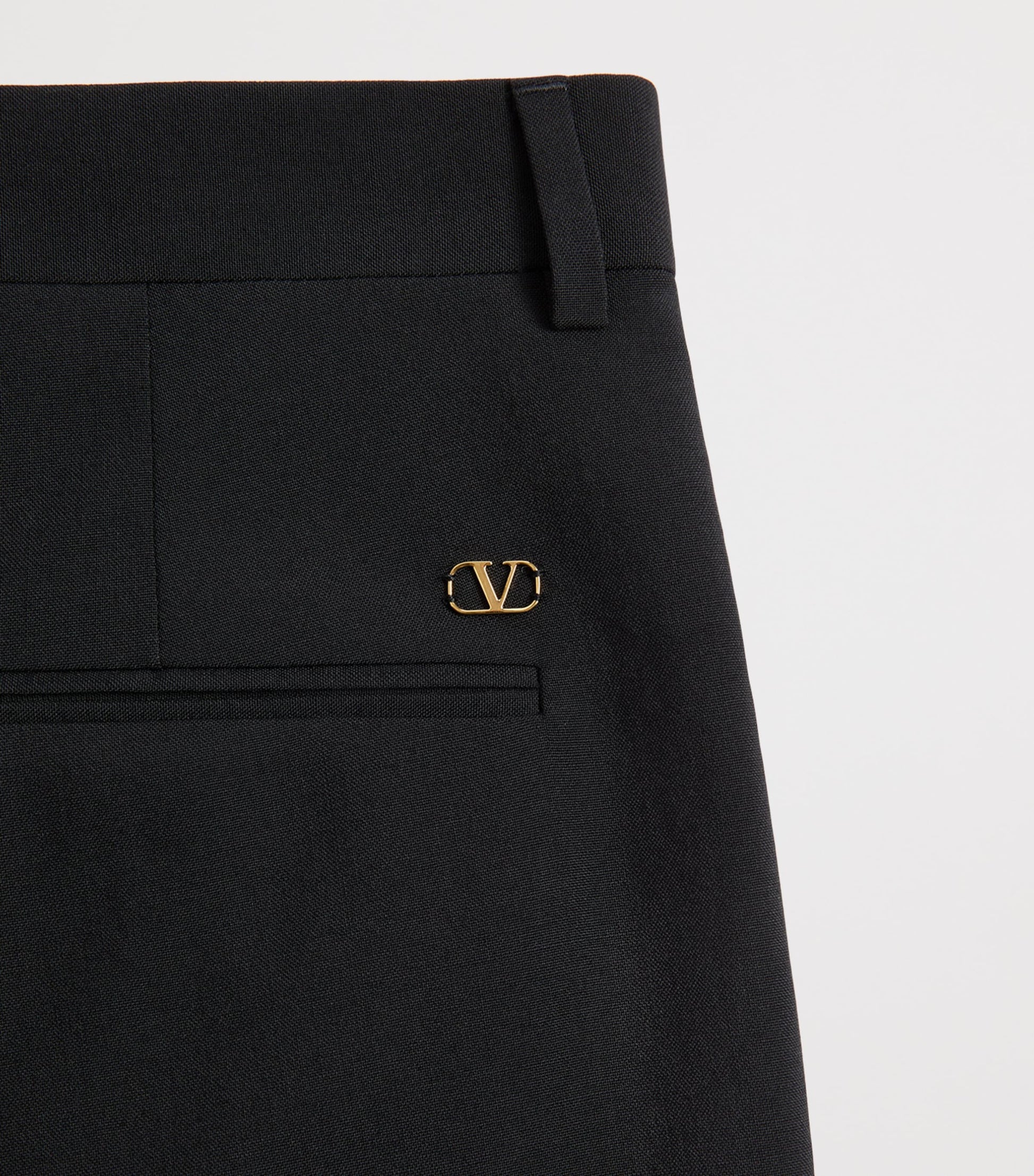 Virgin Wool Flared Trousers