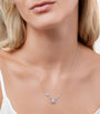 White Gold and Diamond Butterfly Necklace