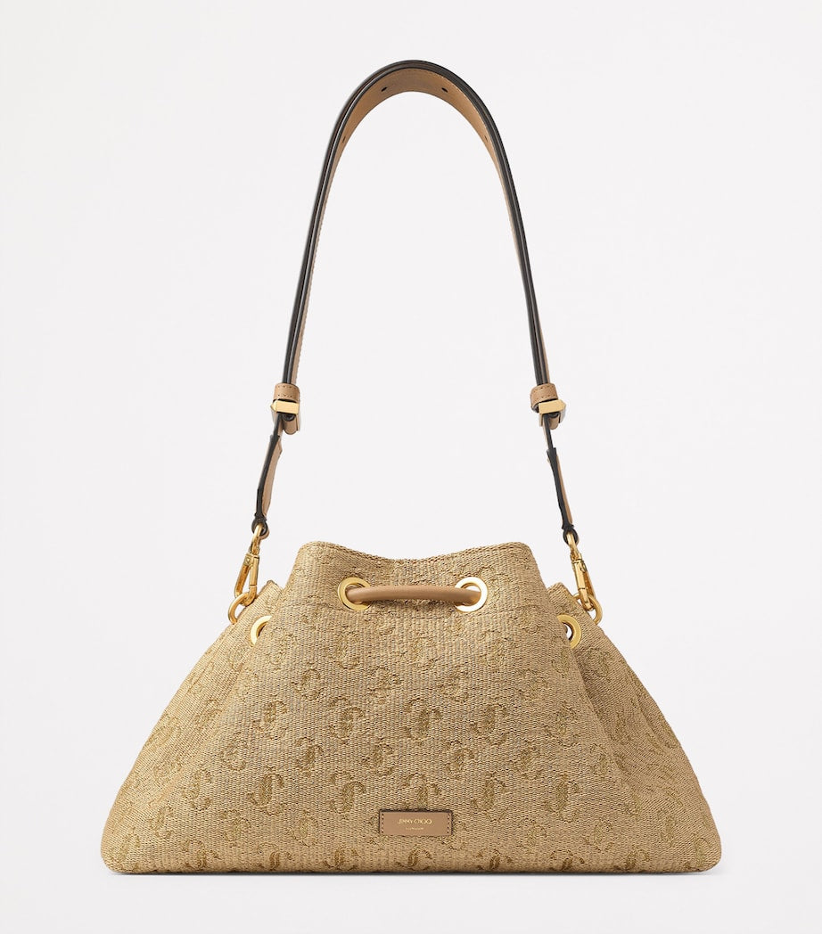 Beige Medium Cinch Monogrammed Bucket Bag