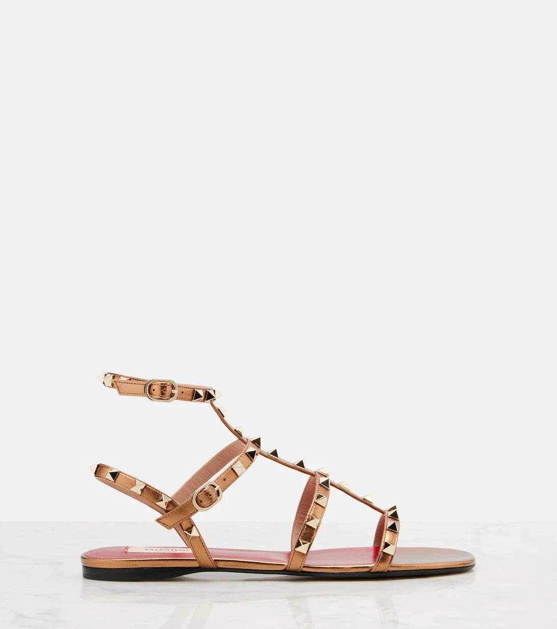 Valentino Garavani - Rockstud metallic leather sandals