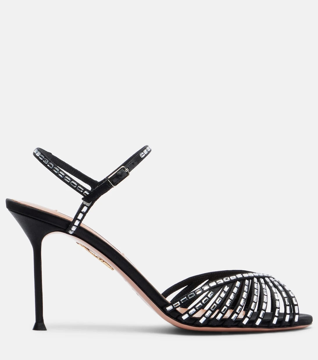 Aquazzura - Hold Me 85 crystal-embellished sandals