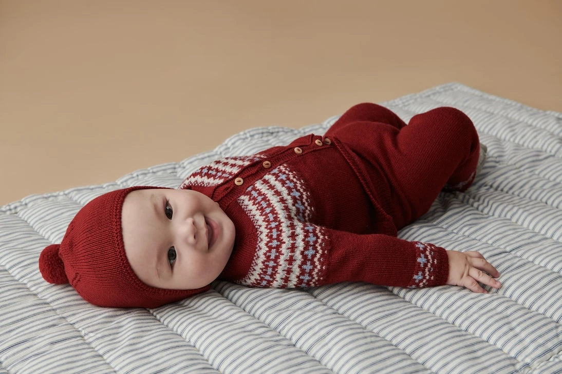 La Coqueta - Intarsia wool-blend cardigan