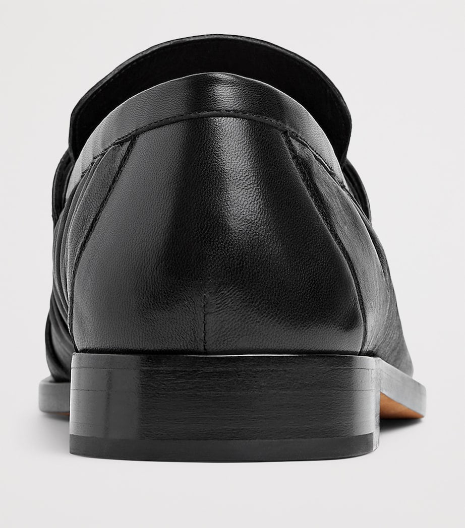 Bottega Veneta Leather Crinkled-Effect Loafers