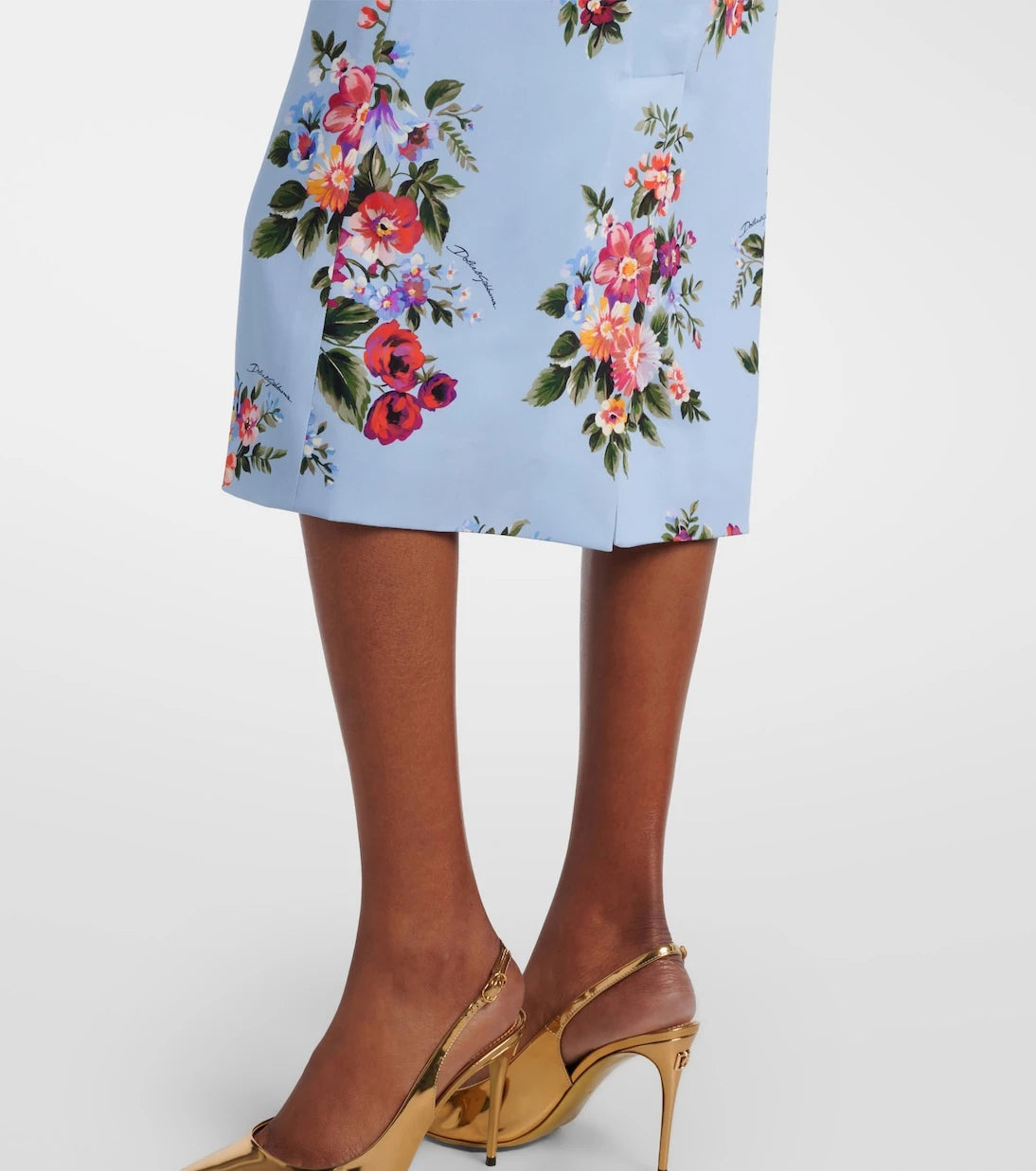Dolce&Gabbana - Floral silk-blend midi dress