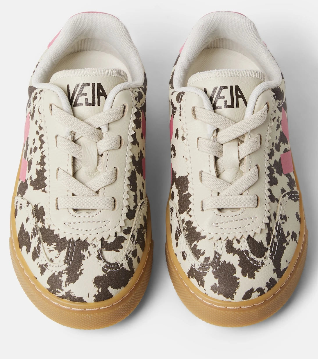 Veja Kids - Volley printed leather sneakers