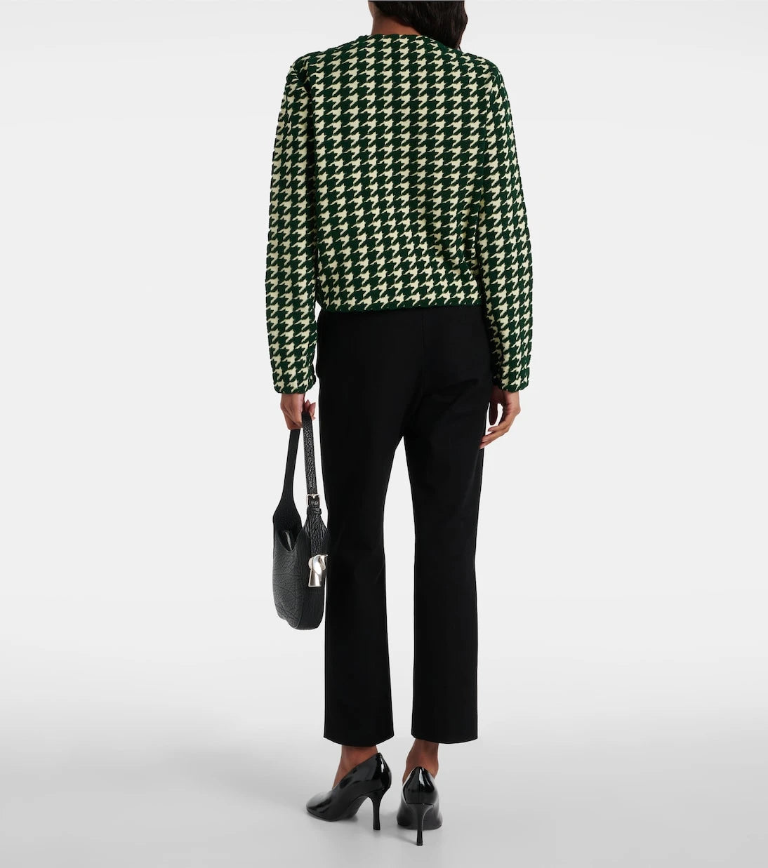 Burberry - Houndstooth cotton-blend cardigan