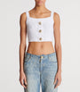 Balmain White Tweed Crop Top