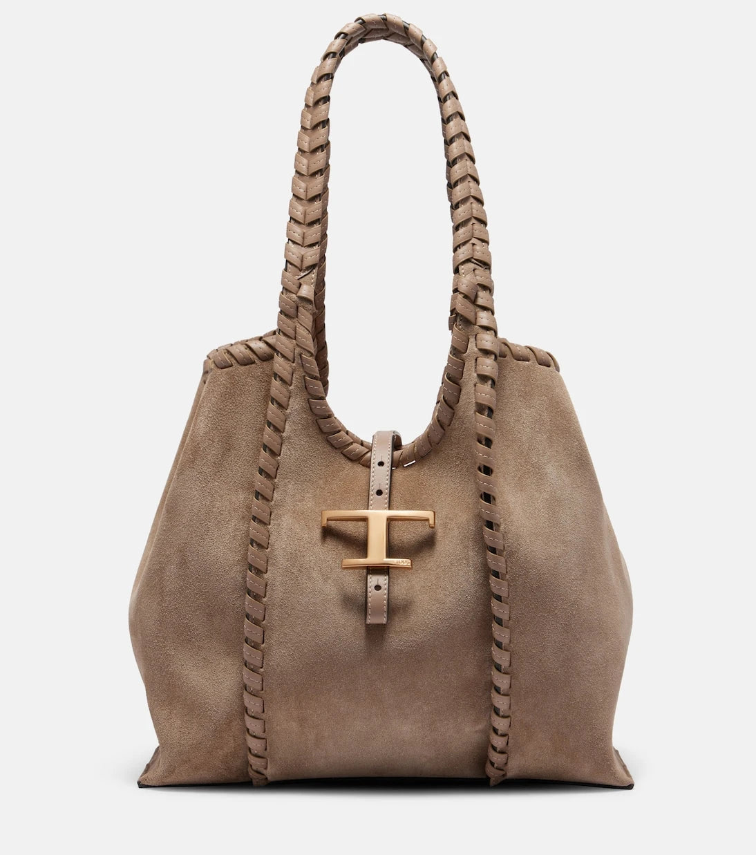 Tod's - T Timeless Medium suede tote bag