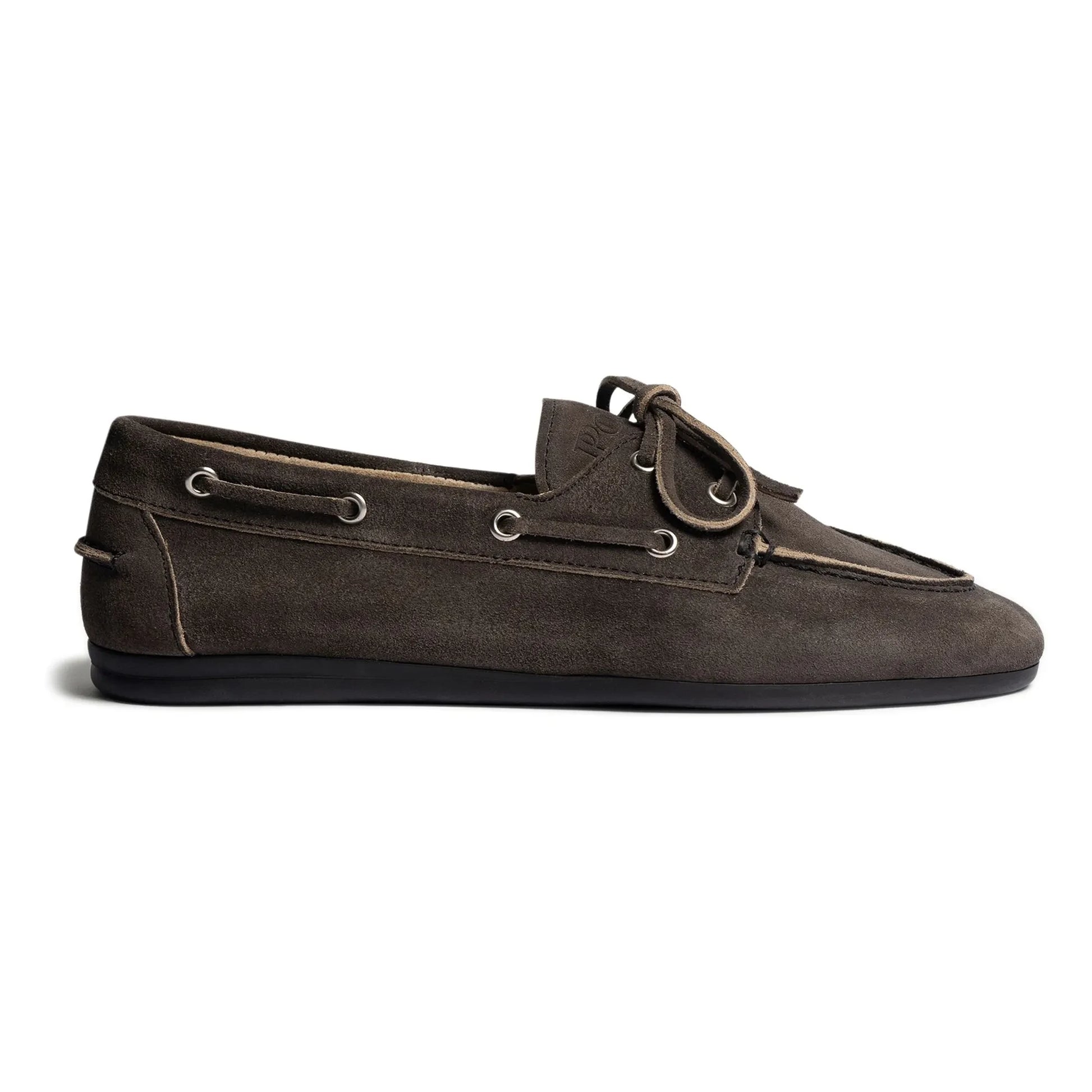 Posa - Suede Boat Shoes | Dark grey