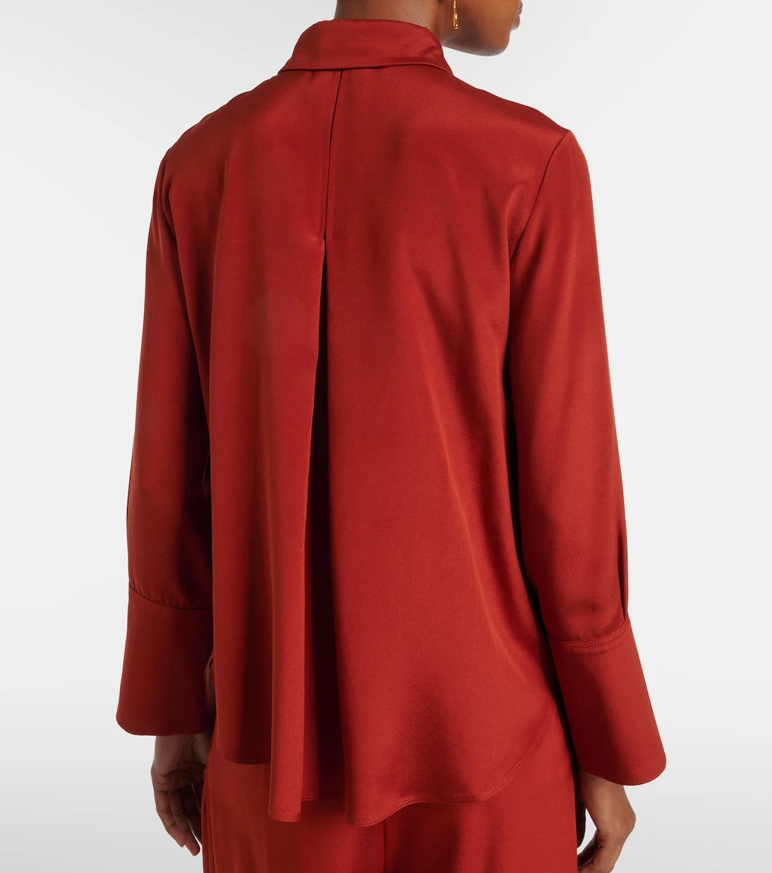 Max Mara - Voliera silk-blend satin shirt