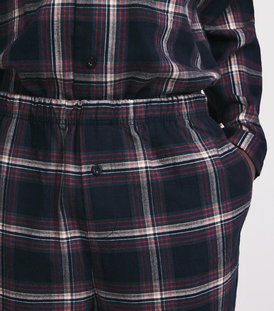 Cotton-Blend Check Pyjama Set