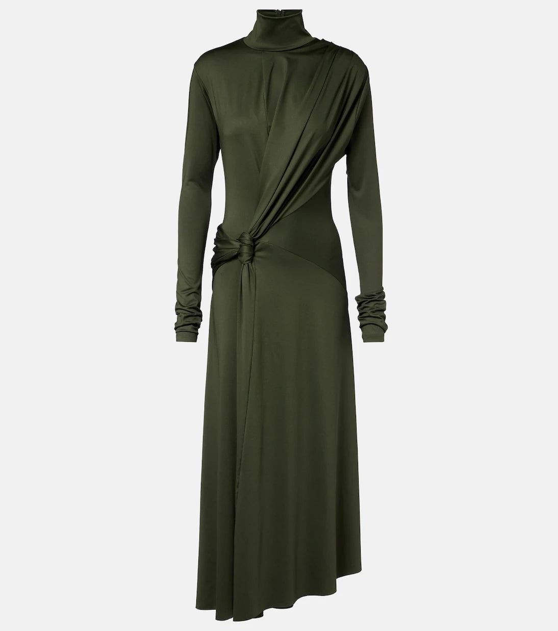 Victoria Beckham - Gathered turtleneck midi dress