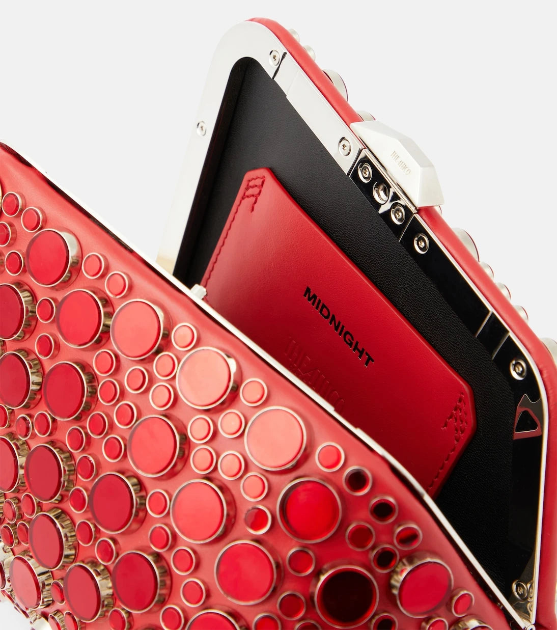 The Attico - Midnight Mini embellished leather clutch
